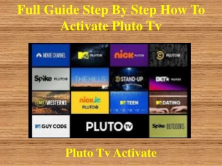 Full Guide Step By Step How to Activate Pluto Tv