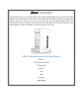 Brow Enhancing Serum Australia | Ubercosmetics.com.au