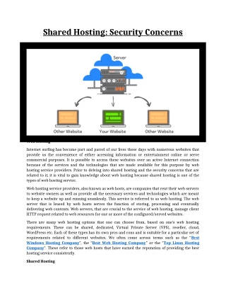 Shared Hosting: Security Concerns