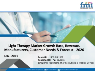 Light Therapy Market to grow with a Healthy CAGR, Forecast – 2026 | Koninklijke Philips N.V., Verilux, Inc., Northern Li