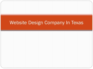 Website Design Company In Texas