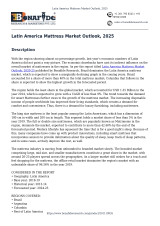 Latin America Mattress Market Outlook, 2025