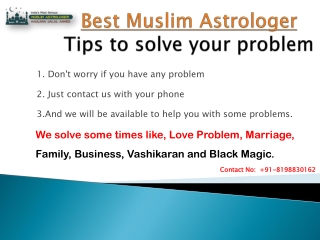 The Best Muslim Black Magic Specialist Astrologer| Maulana Jalal Ahmed | India