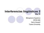 Interferencias ling sticas 2 D a 19