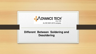 Best Desoldering Station in Advance Tech