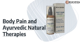 FAST PAIN RELIEF BODY OIL