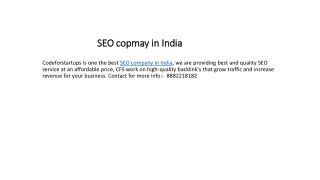 SEO company  in India