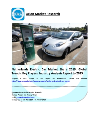 Netherlands Electric Car Market 2019-2025 Trends, Research Report, Growth Trends, Opportunities, Forecast to 2025