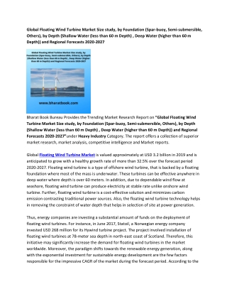 Global Floating Wind Turbine Market Regional Forecasts 2020-2027