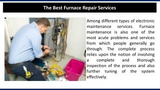 The Best Furnace Repair Services