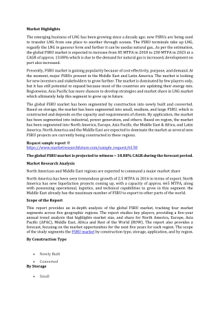 FSRU (Floating Storage and Regasification Unit) Market Research Report â€“ Forecast to 2023