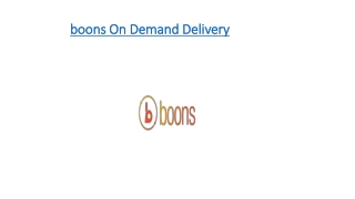 boons On Demand Delivery