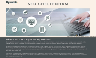 SEO Cheltenham | Dynamic 2021