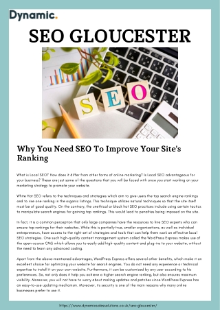 Why You Need SEO To Improve Your Site's Ranking | SEO Gloucester