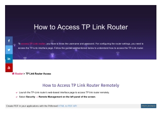 How to Access TP Link Router Remotely - Router Support
