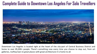 Complete Guide to Downtown Los Angeles For Solo Travellers