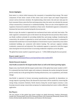 Heat Meter Market Research Report- Forecast till 2023