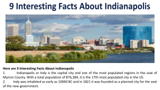 9 Interesting Facts About Indianapolis
