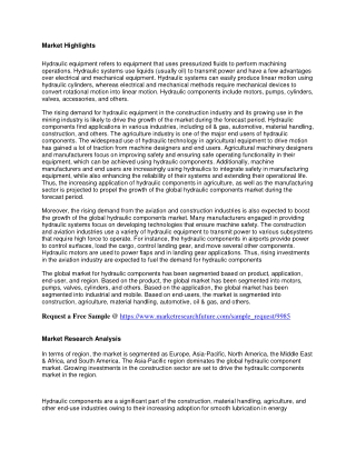Hydraulic Components Market Research Report - Global Forecast till 2026