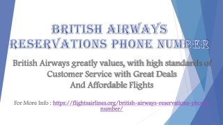 British Airways Reservations Phone Number Helpdesk for Your Travelling Issues