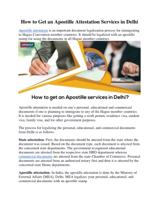 How to Get an Apostille Attestation Services in Delhi