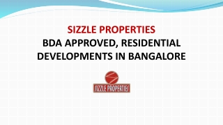 BDA approved plots for sale in Bangalore