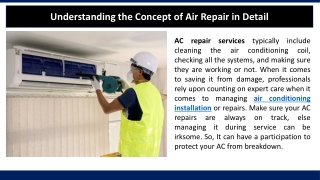 Understanding the Concept of Air Repair in Detail