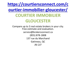 COURTIER IMMOBILIER GLOUCESTER