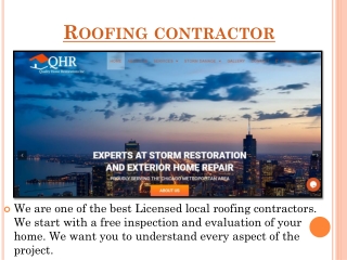 licensed local roofing