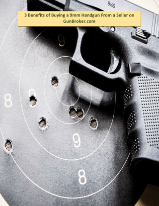 3 Benefits of Buying a 9mm Handgun From a Seller on GunBroker.com