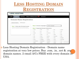Hosting Domain Registration in USA
