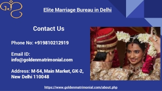 Elite Marriage Bureau in Delhi