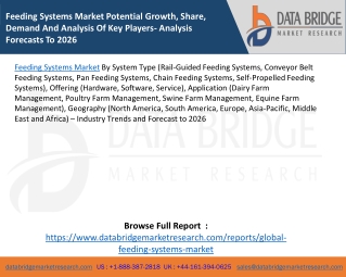 Feeding Systems Market Potential Growth, Share, Demand And Analysis Of Key Players- Analysis Forecasts To 2026