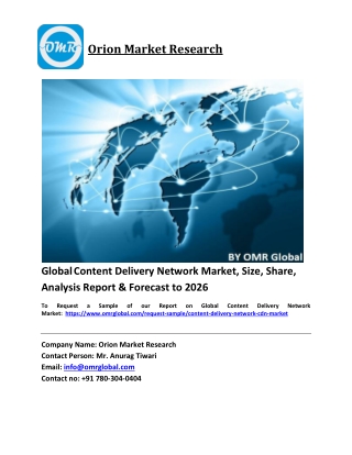 Global Content Delivery Network Market Size, Industry Trends, Share and Forecast 2020-2026
