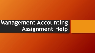 Management Accounting Assignment Help