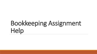 Bookkeeping Assignment Help