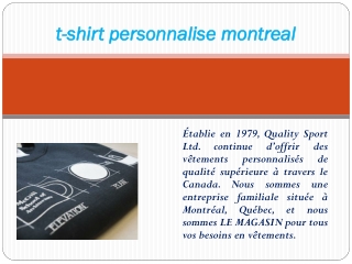 t-shirt personnalise montreal