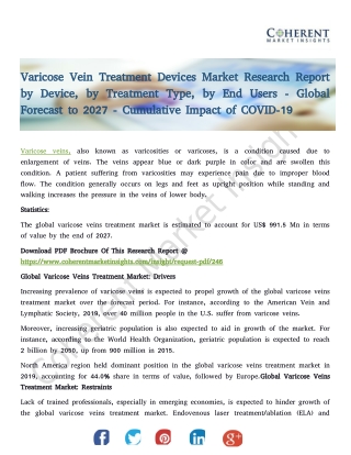 Varicose Vein Treatment Devices Market Research Report by Device, by Treatment Type, by End Users - Global Forecast to 2