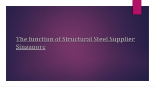The handiest Steel Fabrication Company in Singapore.