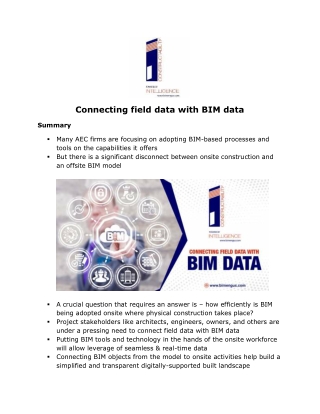 Connecting field data with BIM data