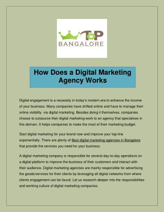How Does a Digital Marketing Agency Works