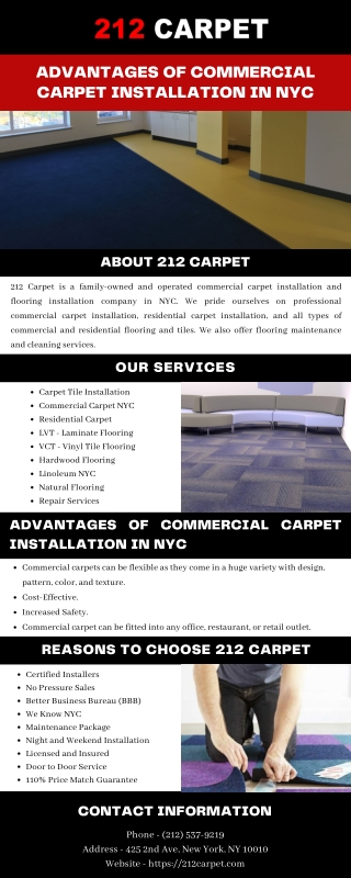 Advantages of Commercial Carpet Installation in NYC