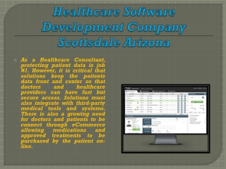Healthcare Software Development Company Scottsdale Arizona