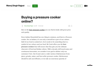 Pressure Cooker Online - Upto 20% Off On Bulk Order