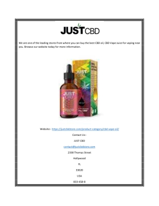 Best CBD Vape Oil | justcbdstore.com