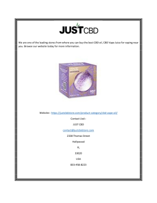 Buy CBD Vape Oil | justcbdstore.com