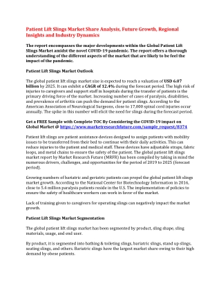 Patient Lift Slings Market Share Analysis, Future Growth, Regional Insights and Industry Dynamics