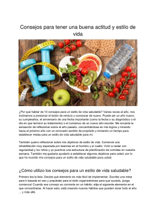 Consejos Para Tener Una Buena Actitud Y Estilo De Vida