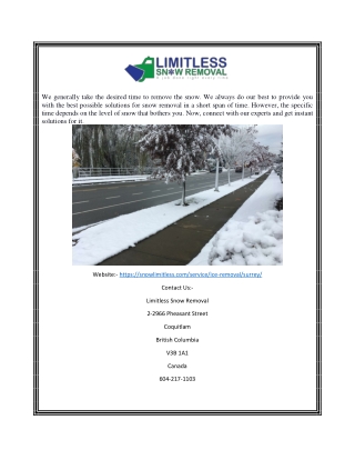 Best Snow Removal Services in Surrey