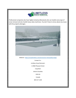 Ice Control Service Burnaby | Snowlimitless.com